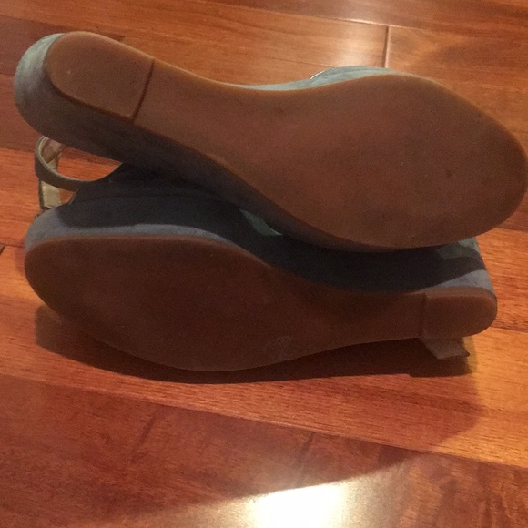 Marc Jacobs blue suede wedge sandals - Picture 6 of 8